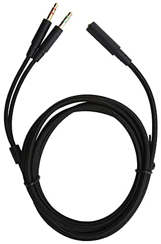 Tbest 2in 1 Adapter Headphone Cable Fit for Kingston Cloud Stinger/Cloud Mix/Cloud Computer Accessories and Parts