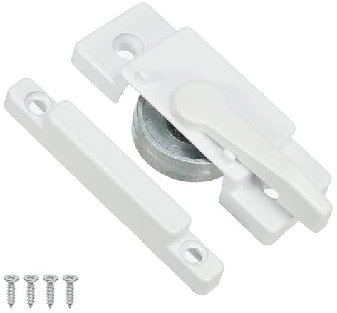 PATIKIL Window Sash Locks Zinc Alloy Cam Action Window Locks with Keeper Diecast Window Latches Replacement for Vertical & Horizontal Sliding Windows Security (Middle Hole)