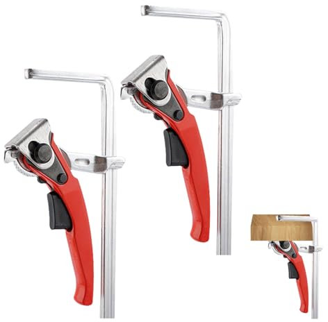 2 piezas de palanca, de acero entero, 160 x 60 mm, abrazadera de tornillo, riel guía para fijación de guía, abrazadera para lijar, corte de precisión