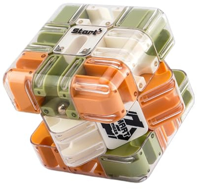 Cubo de RU-bik con Laberinto 3D - Juguete de rompecabeza, Carreras de RU-bik, rompecabeza Educativos, Juguetes Sensoriales, Regalo de Cumpleaños para Niños y Adultos