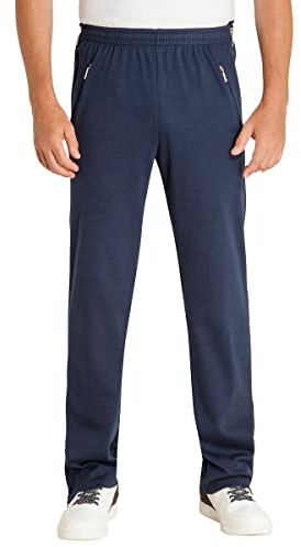 hajo Herren Jogginghose Funktions-Rehahose mit Reißverschluß am Hosenbein, Farbe:Marine (609), Größe:56/XXL