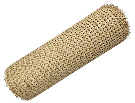 40cm Width Natural Rattan Webbing Roll, 40cm x 1M Hexagon Pattan Cane Webbing Material Supplies for Furniture Upcycling, DIY Projects, Home Décor