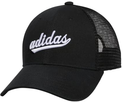 adidas Women's Mesh Trucker Hat, Black/White, One Size