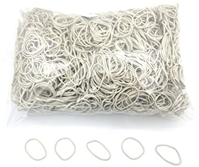 Progom - Elastici in gomma - 50(Ø32) mm x 1,7 mm - Colore bianco - Borsa da 1 kg