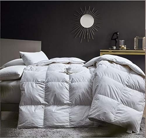 myAIMS Duck Feather Down Duvet Quilt [ ] 13.5 Tog Deluxe Best Hotel Quality Super Soft Warm & Cosy Anti Allergy Computer Quilted Construction, Self-fabric piping (Single)