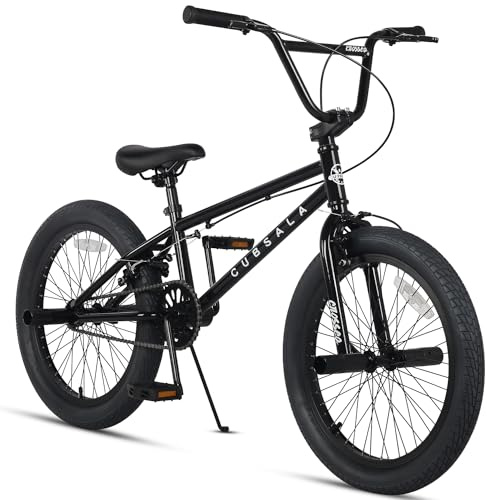 cubsala Freestyle BMX Bike, 20 Inch Kids Bicycle for 7-13 Years Old Kids and Beginner Level Rider, Black