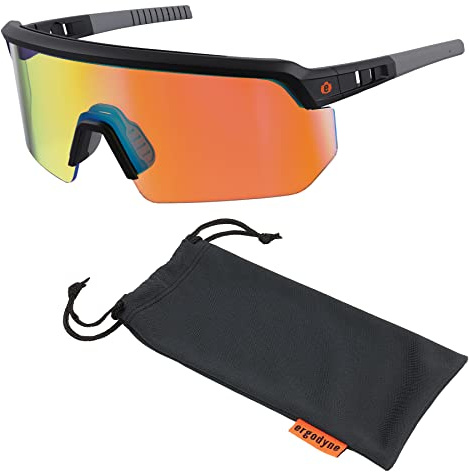 Ergodyne Skullerz AEGIR Safety Sunglasses, Mirrored Lens, ANSI z87.1