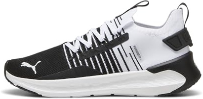PUMA Zapatillas de Correr SOFTRIDE Symmetry Fuzion Unisex 45, Black Cool Dark Gray White