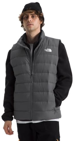 The North Face Men's Aconcagua 3 Insulated Vest - Wind Resistant, Water Repellent, 600 Fill Waterfowl Down Insulation, Smoked Pearl, XX-Large