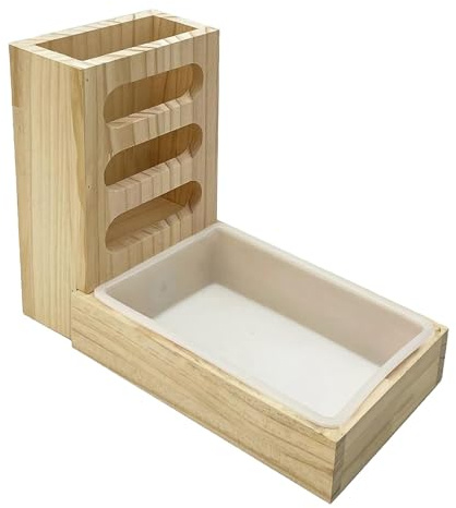 perfk Ratelier Foin Lapin, Mangeoire Lapin, Ratelier Lapin, Litière Lapin, Mangeoire à Foin De Lapin Avec Bac à Litière, Support De Foin De Lapin Pour Chinchilla Hamster Nain