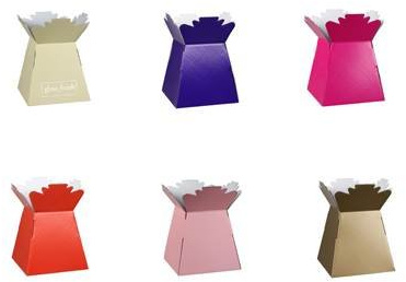 Hand-Tied Vase Florist Bouquet Boxes | Aqua Presentation & Transporter Boxes | Pack of 30 | Durable Flower & Plant Packaging | Glossy Mix 1