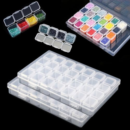 LuminaryLair 2 Pezzi Scatola per Ricamo con Diamanti con Contenitore
