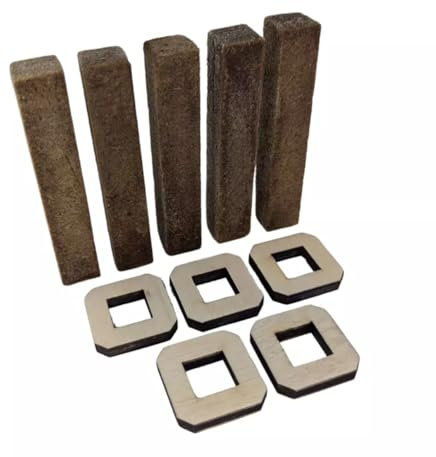Betonformat 5X Dauerdocht für Wachsfresser 15mm inkl. Holzhalter | Ersatzdocht für Kerzenrestefresser, Betonkerze, Schmelzlicht, Wachsfeuer und Outdoorkerze
