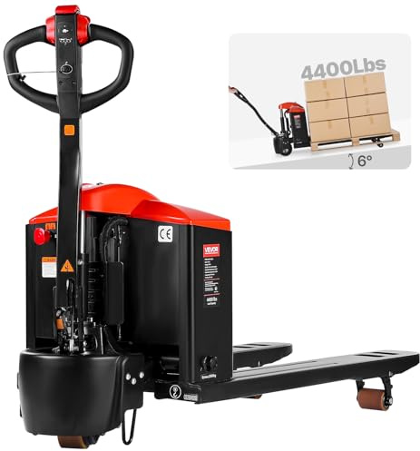 VEVOR Electric Pallet Jack, 4400 lbs Load Capacity, Lithium Battery Powered Pallet Jack Truck with 48L x 27W Inch Forks for Material Handling, Suitable for Warehouse, Supermarket, Manufacturing