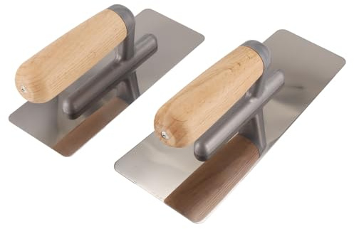 Harewtwy Cazzuola per Veneziano In Acciaio Inossidabile da 2 Pezzi, Set di Cazzuole per Pittura e Utensili Manuali per Finitura di Intonacatura di