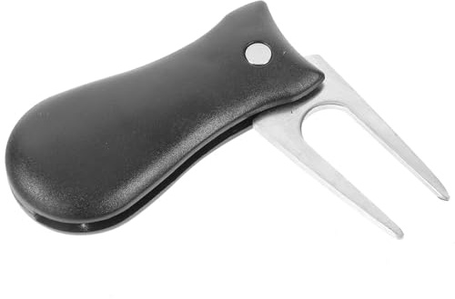 HANABASS Herramienta De Golf para Reparar Divots De Acero Inoxidable y Plástico, Tenedor Portátil Plegable, Uso En Campo De Golf para Mantenimiento De Césped