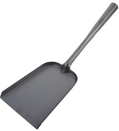 JECOMPRIS Scopa per Cenere in Metallo Resistente Paletta per Braciere da Giardino Utensile per Pulizia del Carbone Paletta per Cenere da Barbecue