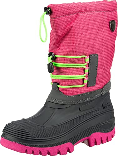 CMP KIDS AHTO WP SNOW BOOTS, Stivali da Neve Unisex - Bambini e ragazzi, Pink Fluo, 26 EU