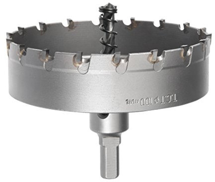 sourcing map 100mm Carburo Agujero Cortador, Agujero Sierras para 2mm Inoxidable Acero Lámina Metal