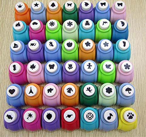 Frmarche 5 Stück Mini-Stanzer für Scrapbooking, DIY, süßes Prägegerät, Druck, Papier, Handwerk, Punch Loch DIY Accesssory (zufällige Farbe)