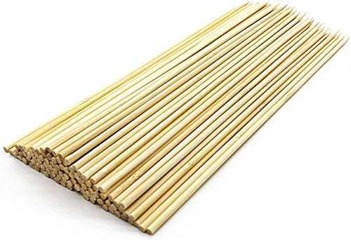 1ABOVE 750 Natural Wooden Skewers for BBQ,Appetizer, Cocktail, Kabob,Fruit and Chocolate Fountain SIZE-250 MM(10INCH) (5)