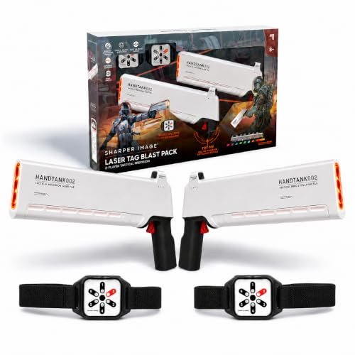 Sharper Image - Handtank Blast Pack - Laser Tag Set with 2 Blasters And 2 Life Pods - Compatible Multiplayer System - Dynamic Shooting Modes
