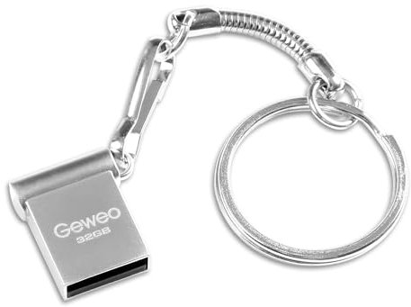 Chiavetta USB 32 GB USB 2.0, Mini Metallo Penna Portatile Impermeabile USB Key 32GB Pendrive USB Flash Drive Unità Memoria 32 Giga per Laptop, PC, Auto, Smart TV ect. (Argento)