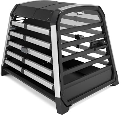 Thule Allax Hundbur, transportbur hund, hundbur för bil svart/aluminium L kompakt