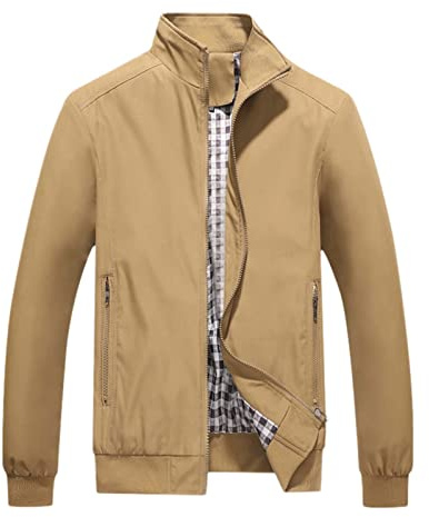 Blouson Homme Léger Veste Bomber Casual Coupe-Vent Transition Veste Aviateur Jacket Printemps Eté