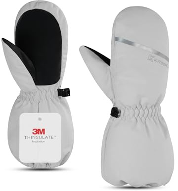 KUTOOK Guanti da Sci per Bambini 2-4 Anni Guanti Invernali Caldi Guanti Neve Bambina Guanti Impermeabili Bambino Termici per Slittino Snowboard Pattinaggio Ciclismo Corsa