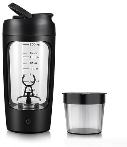 Bicchiere miscelatore elettrico senza sforzo per frullati e succhi di frutta, design leggero e ricaricabile (blu (nero (con scatola))