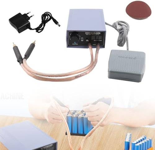 Mini punktsvetsmaskin, 5000W hög handhållen svetsmaskin, punktsvets batterisvetsare 10 växlar uteffekt Justering 0-800A for 18650 batteri/ 0,1 mm-0,2 mm nickelplåt
