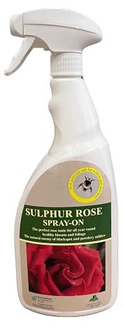 Sulphur Rose Spray-on RTU, Natural Disease Prevention for Roses, Ready-to-Use Trigger Bottle, 1 Litre