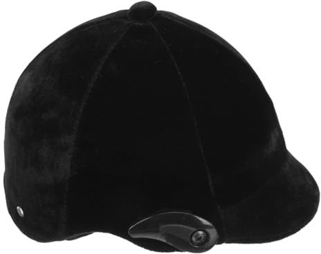 DECOMELODY Casco Niño Protector Ecuestre Cómodo y Negro Ventilación Completa y Correa Ajustable para Deportes Ecuestres y Equitación Infantil
