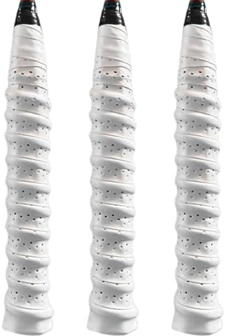 BEAHING 1 Rouleau Badminton Grip Ruban Absorbant Respirant Soux Soft Anti Slip Tennis Grip Racket Accessoires Sceau Collant pour Le Tennis Badminton White, Racket