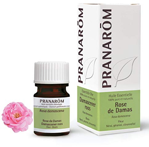 Pranarôm - Huile essentielle Rose de Damas - Rosa Damascena - Distillation des Pétales de Fleurs - Soin Peau Rides Vergetures - Soin Emotionnel - 5 ml
