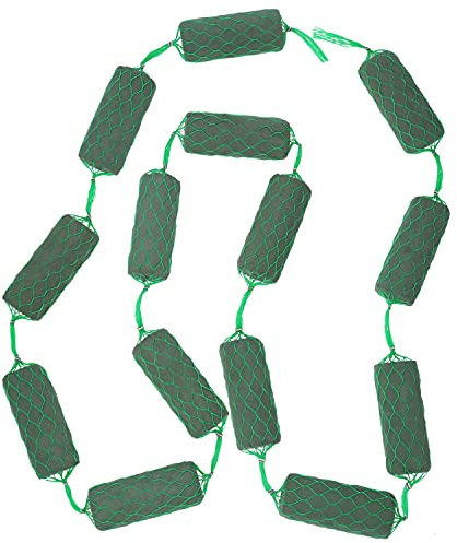 Belle Vous Schaumstoff Rund Grüne Steckmasse für Blumen Netz Girlande (14 STK) – 3m Steckschaum Blumen Steckschwamm zum Basteln, Blumen Stecken, Gesteck Deko, Hochzeit – Frischblumen & Kunstblumen