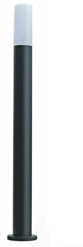 Partenopea® Lampione a led lampioncino con attacco per Lampadine E27 illuminazione da esterno palo da giardino per sentieri moderno (Nero 60 cm, Senza lampadina)