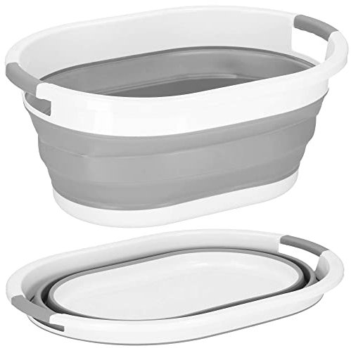 SPRINGOS Collecteur de linge, bac de lavage, panier avec poignées, pliable, 24 l