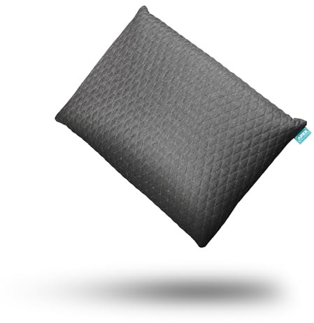 APEX Carbon Kissen mit Aktivkohle | 40 x 60 cm Memory Foam Nackenstützkissen | Atmungsaktiv & Kühlend gegen Schwitzen | für Rücken- und Seitenschläfer | Oeko-Tex Zertifiziert & Made in Europe