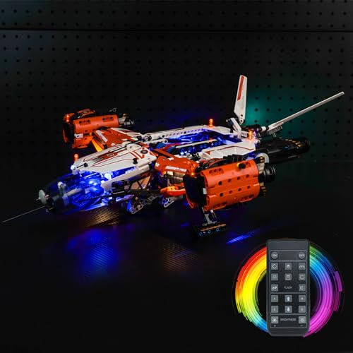 Light Kit for Lego VTOL Heavy Cargo Spaceship LT81, Lighting Set for Lego 42181 VTOL Heavy Cargo Spaceship LT81 Set Remote Control Version - Not Include Models, Just Light Kit
