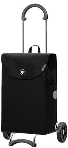 ANDERSEN Einkaufstrolley - Scala Shopper Walker schwarz 44 L Einkaufsroller, nachhaltig, Reflektor, klappbar, leichtgängig, leise Räder