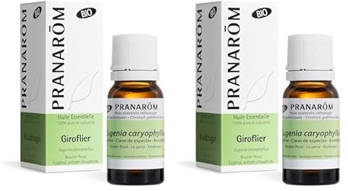 PRANARÔM - Giroflier - Huile Essentielle Chémotypée - Confort bucco-dentaire - 100% Pure Et Naturelle - HECT - 10 ml (Lot de 2)