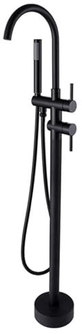 SaryEdge Robinet de Salle de Bain sur Pied, Douche de Bain, mitigeur de Bain à Levier Unique, robinets de Douche avec mitigeur de Douche avec inverseur, Noir(Noir