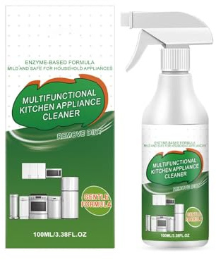 Limpiador de espuma enzimática, limpiador de cocina, limpiador de aceite multiuso, potente spray de limpieza, limpieza rápida y fácil, adecuado para utensilios de cocina (1 unidad)