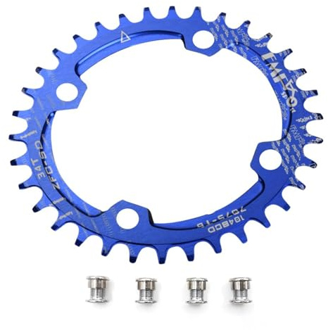 UPANBIKE 104 BCD Oval Narrow Wide Bike Chainring,36T Blue