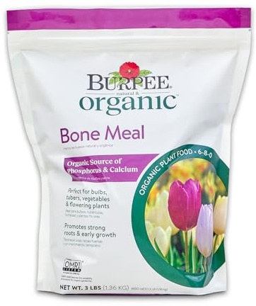 Burpee Bone Meal Fertilizer | Add to Potting Soil | Strong Root Development | OMRI Listed for Organic Gardening | for Tomatoes, Peppers, and Bulbs, 1-Pack, 3 lb (1 Pack)
