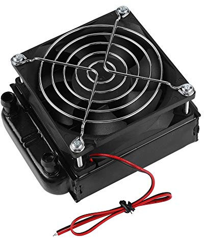 ASHATA LED 80MM Raffreddamento ad Acqua per CPU,Heat Row Radiatore con Ventola per PC con Scarico dell'Acqua della Ventola Dritto 8