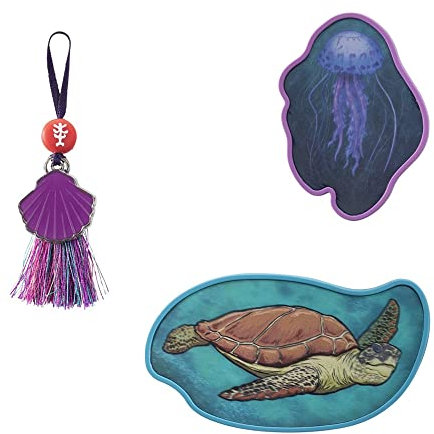 Step by Step Magic Mags Move „Turtle“, 3-teilig, 3-teilig, austausch- & wechselbare Motive, 2 Magnet-Applikationen und 1 Anhänger, Ergänzung für Schulranzen oder Rucksack, für Mädchen