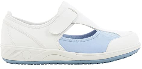 SAFETY JOGGER Zuecos de Seguridad para Mujer 38 EU - Camille - Zapato de Trabajo Cómodo y Ligero, Ideal para Enfermeras, Cocina o Interior, Antideslizante y Amortiguador, Oxypas, Azul